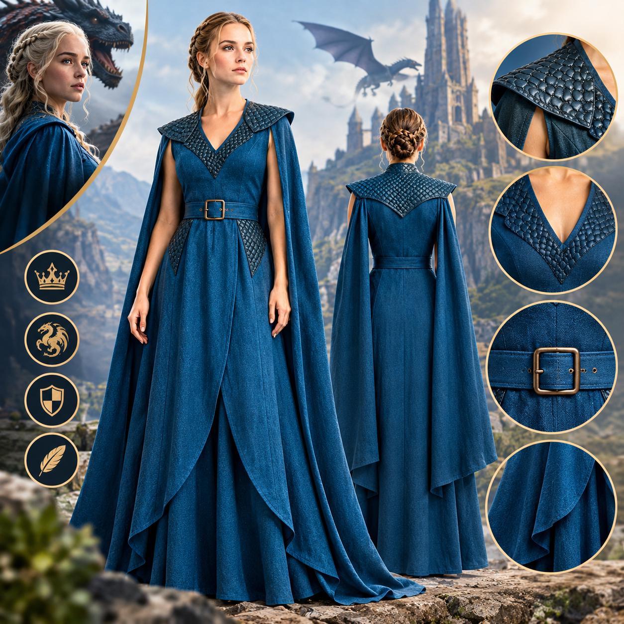 Daenerys Targaryen Blue Dress