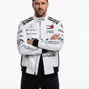 Chaqueta bomber de carreras APXGP / Estilo fórmula inspirado en Brad / Chaqueta de carreras urbana para hombre