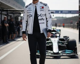 APXGP Racing Bomber Jacket | Brad-Inspired Formula Style | Streetwear Race Car Jacket Man
