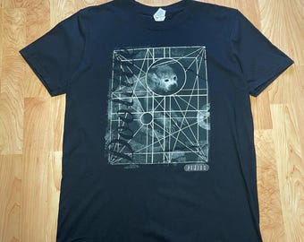 Camiseta de la banda Pixies de estilo vintage de los 90, negra, con estampado geométrico de mono, estilo grunge, de concierto de rock indie, talla M