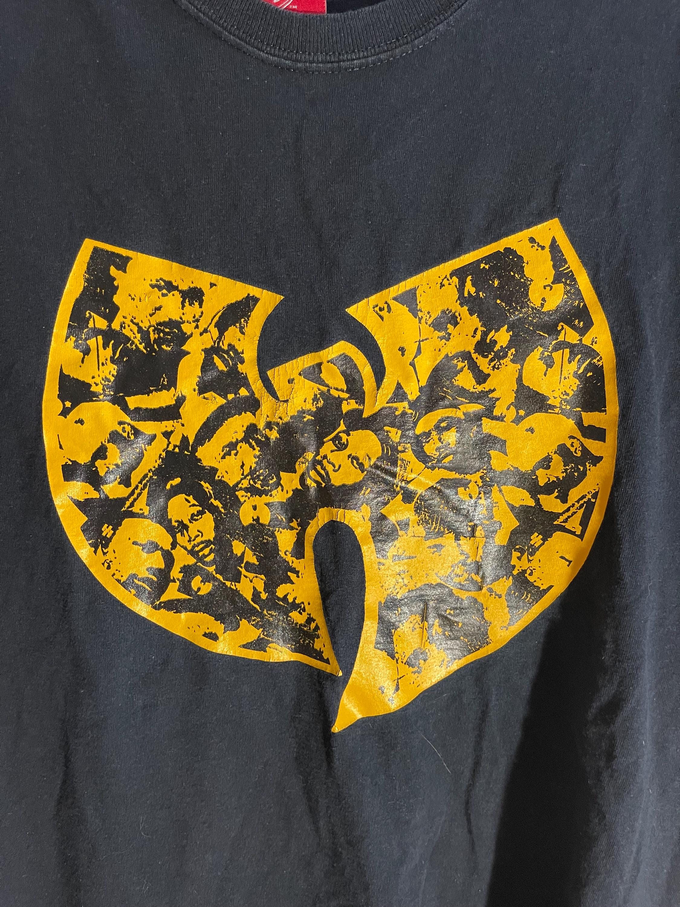 90s Vintage Wu-tang Clan Wu Wear Black T-shirt - Yellow Camo Skull
