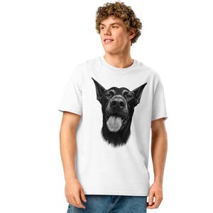 Doberman Dog T-Shirt – Cool Graphic Tee for Men – Streetwear Vintage Doberman Shirt – Gift for Dog Lovers