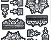 Mehndi Stencil Printable – Arabic Henna Design Templates (PDF Download)
