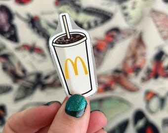 Pegatina de vinilo de comida rápida / Refresco / Pegatina de Coca-Cola Light / McDonald's
