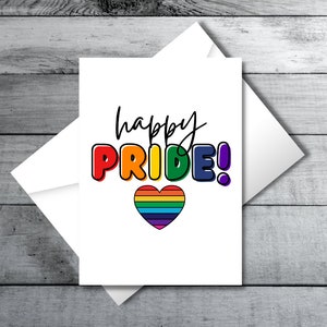 Pride Greeting Card - LGBTQ Card for Pride - Rainbow Heart, Gay pride, Non-Binair, Lesbisch | Pride Cadeaus | Gay Pride