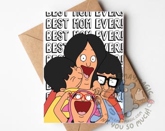 Tarjeta del Día de la Madre de Bob's Burgers / Abrazo familiar de Belcher