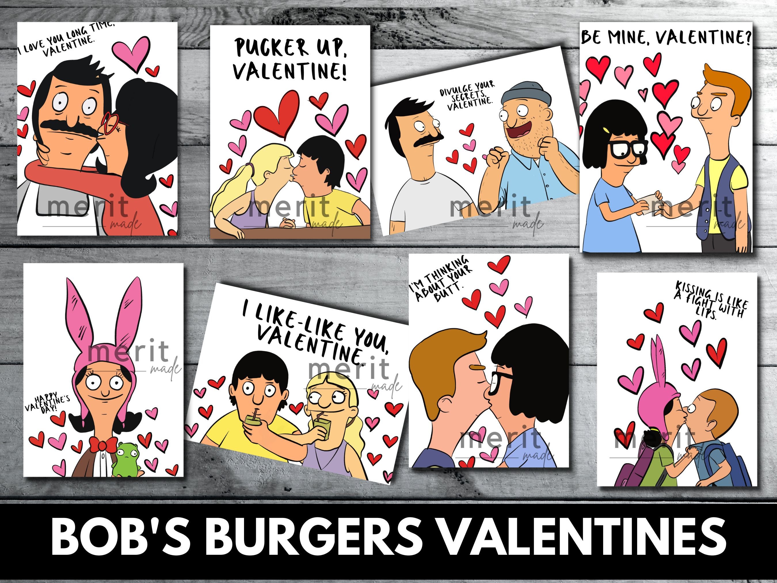 Bob #39 s Burgers Printable Valentines the Belchers Bob and Linda Bob #39 s Burgers Printable Valentines the Belchers Bob and Linda
