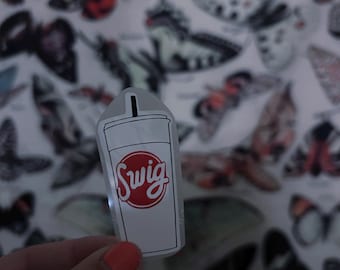 Pegatina para vaso de refresco Swig: Calcomanía impermeable para botella de agua, Kindle, portátil.
