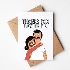 Tarjeta de San Valentín de Bob's Burgers: linda tarjeta para pareja - Bob y Linda / Tarjetas / Tarjeta de felicitación