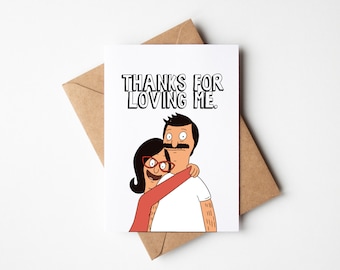 Tarjeta de San Valentín de Bob's Burgers: una linda tarjeta para tu pareja - Bob y Linda / Tarjetas / Tarjeta de felicitación