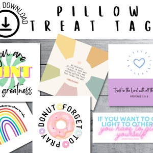 Instant Download Girls Camp Pillow Treats | Secret Sister Gifts | Young Womens Camp | Mormon Quote | Printable Tags Girls Camp