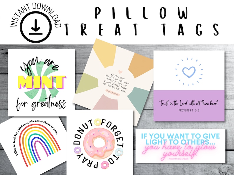 Instant Download Girls Camp Pillow Treats | Secret Sister Gifts | Young ...