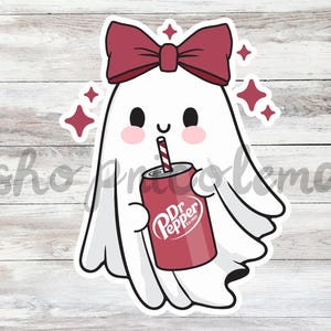 Dr. Pepper Ghost Sticker | Waterproof Sticker | Water Bottle Stickers | Best Friend Gifts | Soda | Sticker