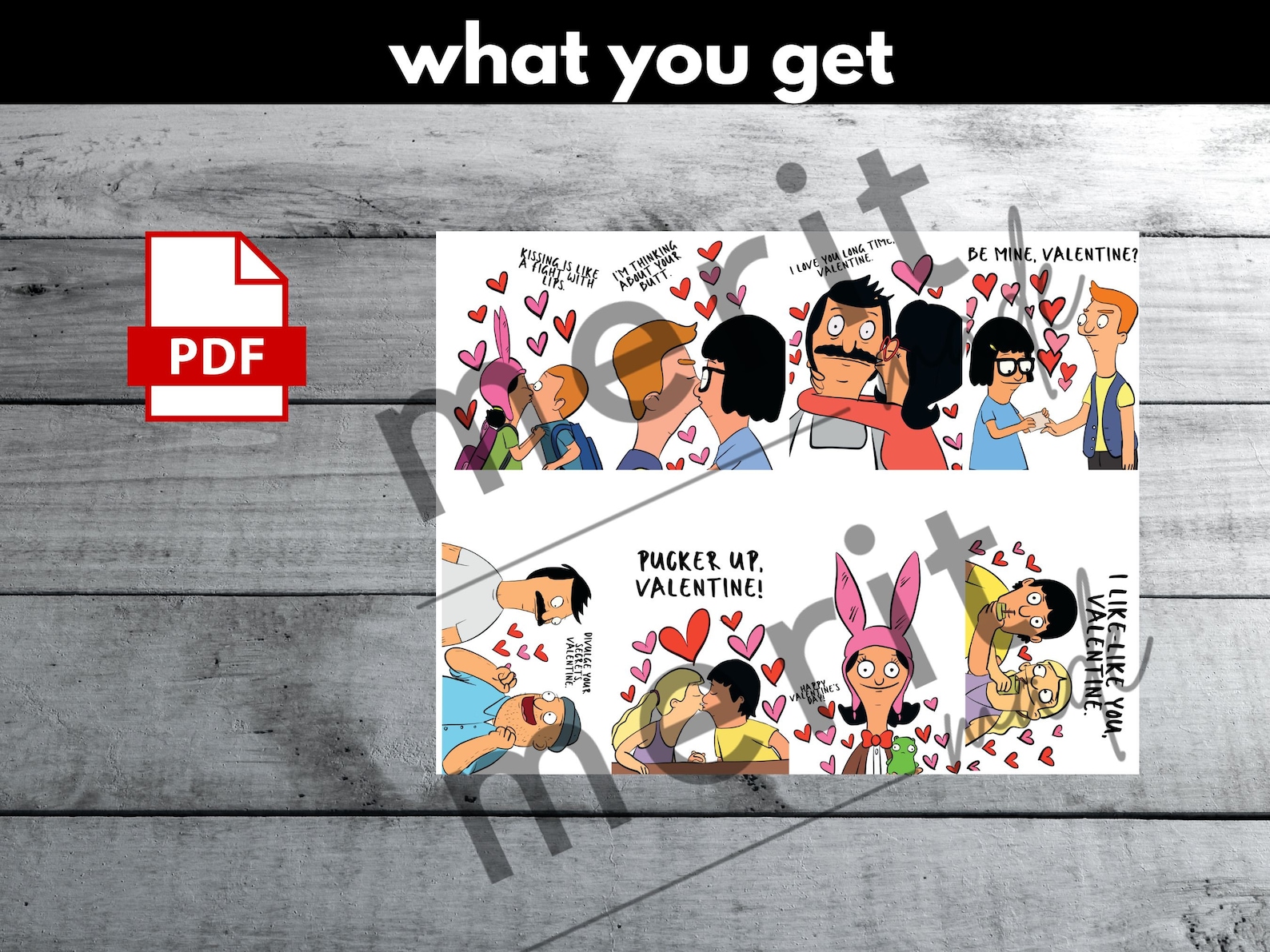 Bob #39 s Burgers Printable Valentines the Belchers Bob and Linda Bob #39 s Burgers Printable Valentines the Belchers Bob and Linda