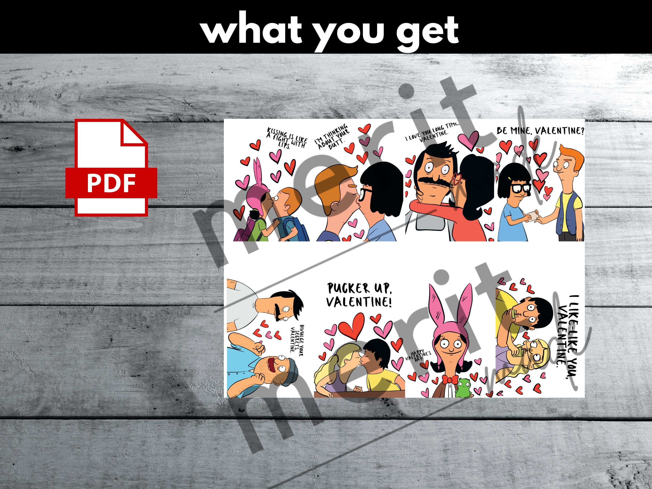 Bob #39 s Burgers Printable Valentines the Belchers Bob and Linda Bob #39 s Burgers Printable Valentines the Belchers Bob and Linda