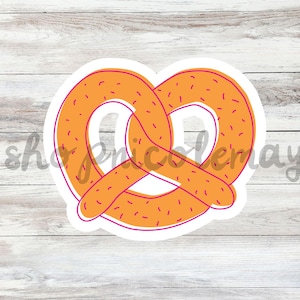 Soft Pretzel Sticker | Water Bottle Stickers | Best friend Gifts | Laptop Sticker