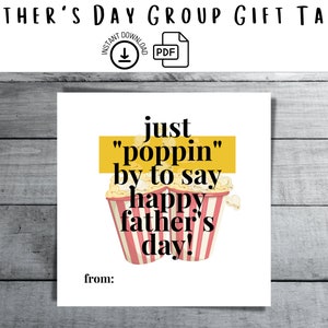 Fathers Day Popcorn Tag, Fathers Day Handout, Fathers Day Gift Printable, Father Day Gift Church, Fathers Day Gift Tags, Father&#39;s Day Treat
