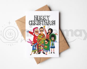 Tarjeta de felicitación navideña de Bob's Burgers / Belcher