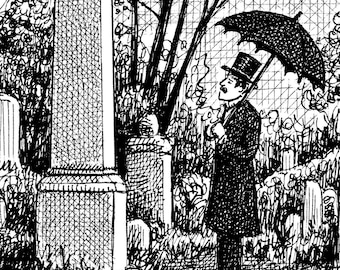The Obelisk, Cemetery Art Print