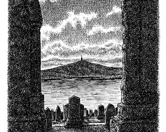 Shetland Cemetery, Art Print