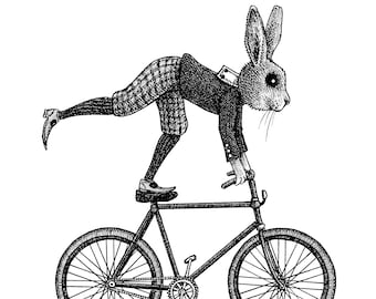 Bunny Bike, Art Print