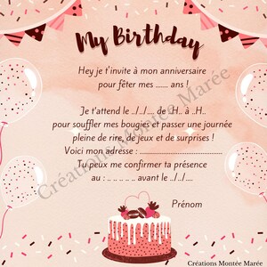 Personalized Birthday Invitation - Printable Card - Children's Themes - PDF Digital File
