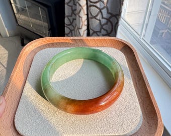 Dunhuang-Inspired Dongling Jade Bangle – Size 56-57mm