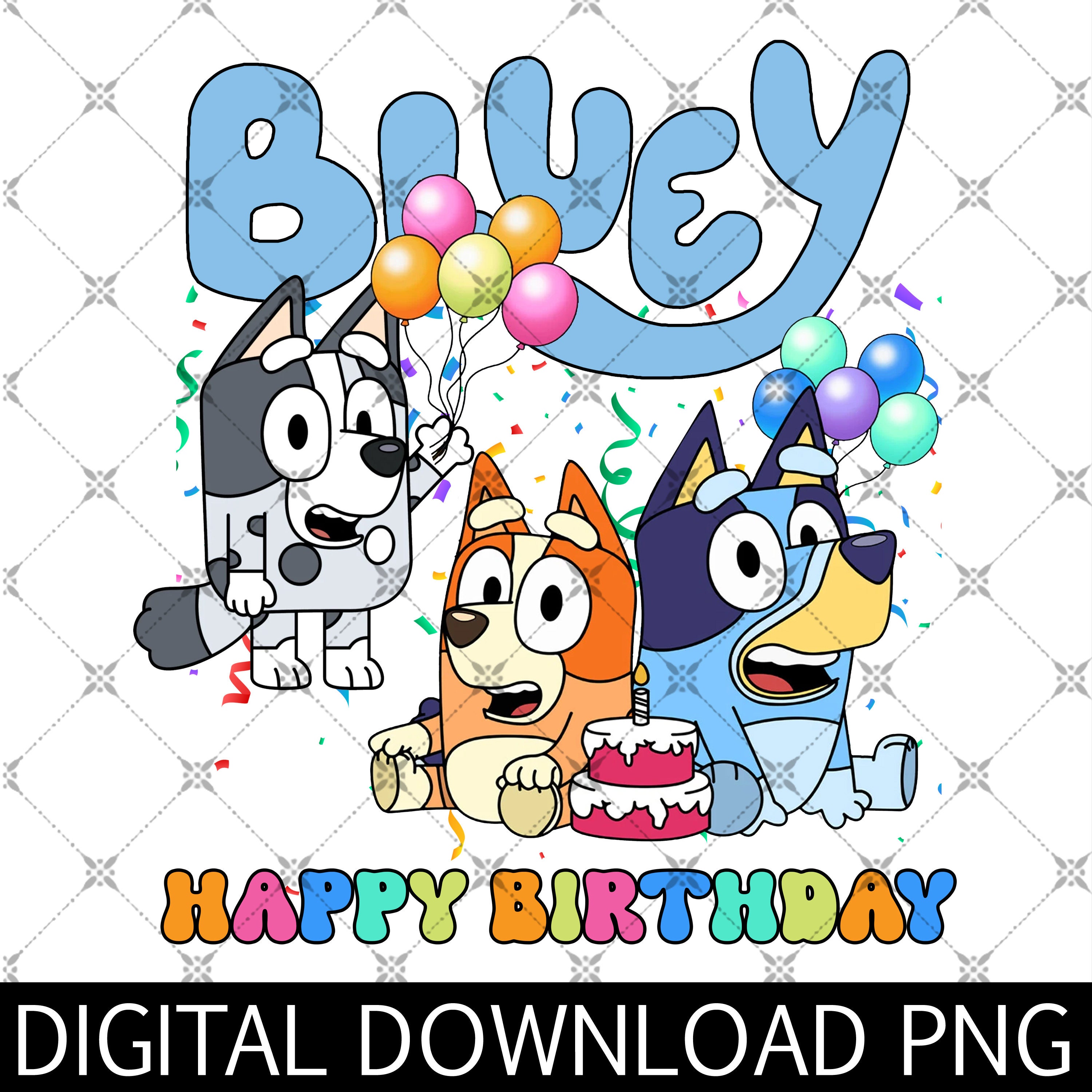Bluey Geburtstag Png Bluey Party Png alles Gute zum - Etsy Österreich
