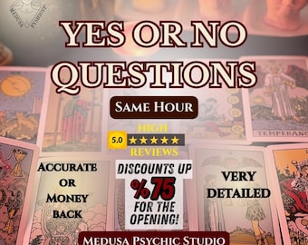 Yes or No Tarot Reading,  Same Hour, 3 Question Yes Or No Reading, Tarot Yes Or No Answer Prediction, Psychic Readings