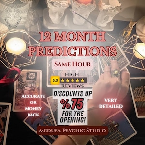 12 Month Predictions Tarot Reading, Same Hour, Very Detailed, Psychic Predictions, Deep Psychic Reading