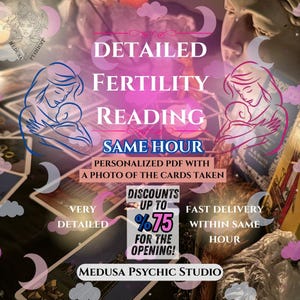 Same Hour Fertility Reading, Pregnancy Reading, Conception Reading,  Psychic Reading, Gender Reveal, When Will I Conceive?