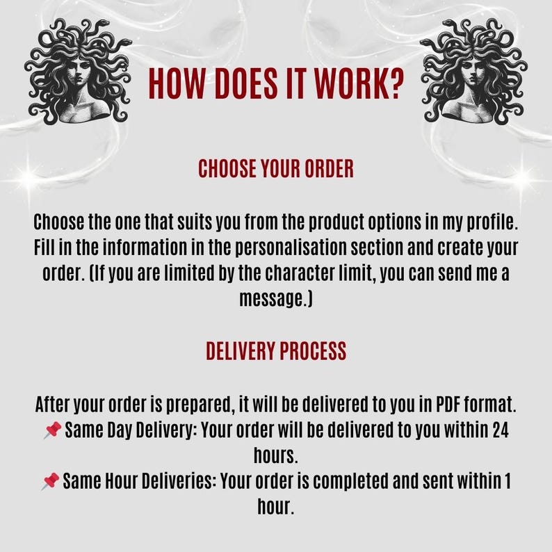 May include: A graphic with text explaining the ordering and delivery process. The text includes "HOW DOES IT WORK?" and "CHOOSE YOUR ORDER". It also details same-day and same-hour delivery options.