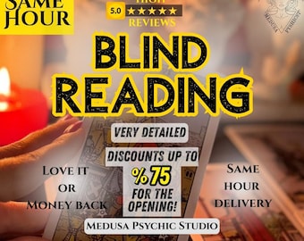 Blind Reading GLEICHE STUNDE, keine Fragen lesen, Sehr detaillierte psychische Lesung, Liebes-Tarot-Lesung, Allgemeine spirituelle Beratung, Selber Tag