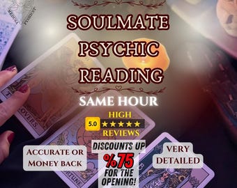 Soulmate Psychic Reading, Soulmate Tarot Reading, Twinflame Reading, Same Hour, Love Tarot Reading,Honest Psychic Reading