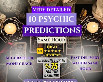 10 Future Psychic Predictions, Same Day Psychic Reading, Future Predictions Honest Reading, Medium Reading,Same Hour Love Tarot Reading