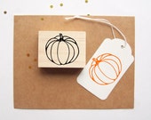 Pumpkin Rubber Stamp Halloween Autumn Fall Thanksgiving