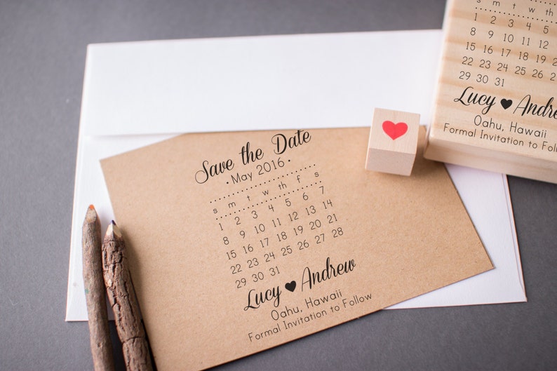 save the date calendar