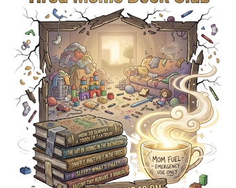 Tired Moms Book Club PNG, Funny Booktok Reader Sublimation Design, Toddlers Mom, Funny Mom Book Lover Bookish Digital Download