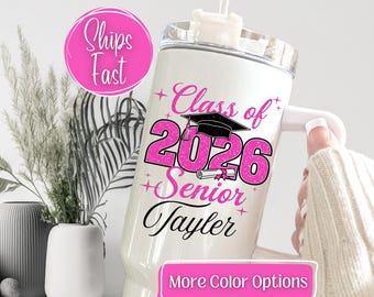 Custom 2026 Graduation Tumbler, Personalized Senior Keepsake