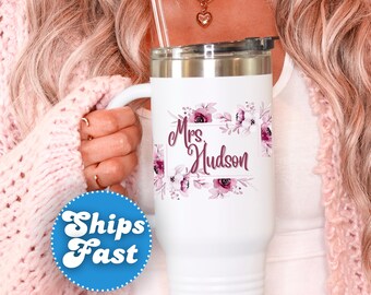 Personalized Bridal Party Tumbler, 40oz Wedding Gift Cup