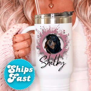 Custom 40oz Tumbler for Dog Mom Gift, Personalized Tumbler for Dog Lover Gift, Custom Tumbler Mug Gift for Dog Owner, Custom Dog Gift Memory