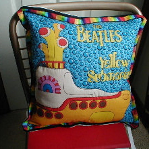 TRIBUTE To The  FAB 4  The Yellow Submarine  PILLOW