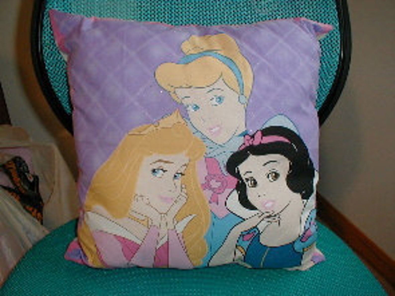 Disney Princesses Pillow Little Girls Delight 15x15 Inches Etsy