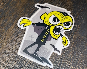 3x3 Premium Matte Vinyl Dracula Vampire Sticker - Horror - Halloween - Goth - Nosferatu - Emo - Punk
