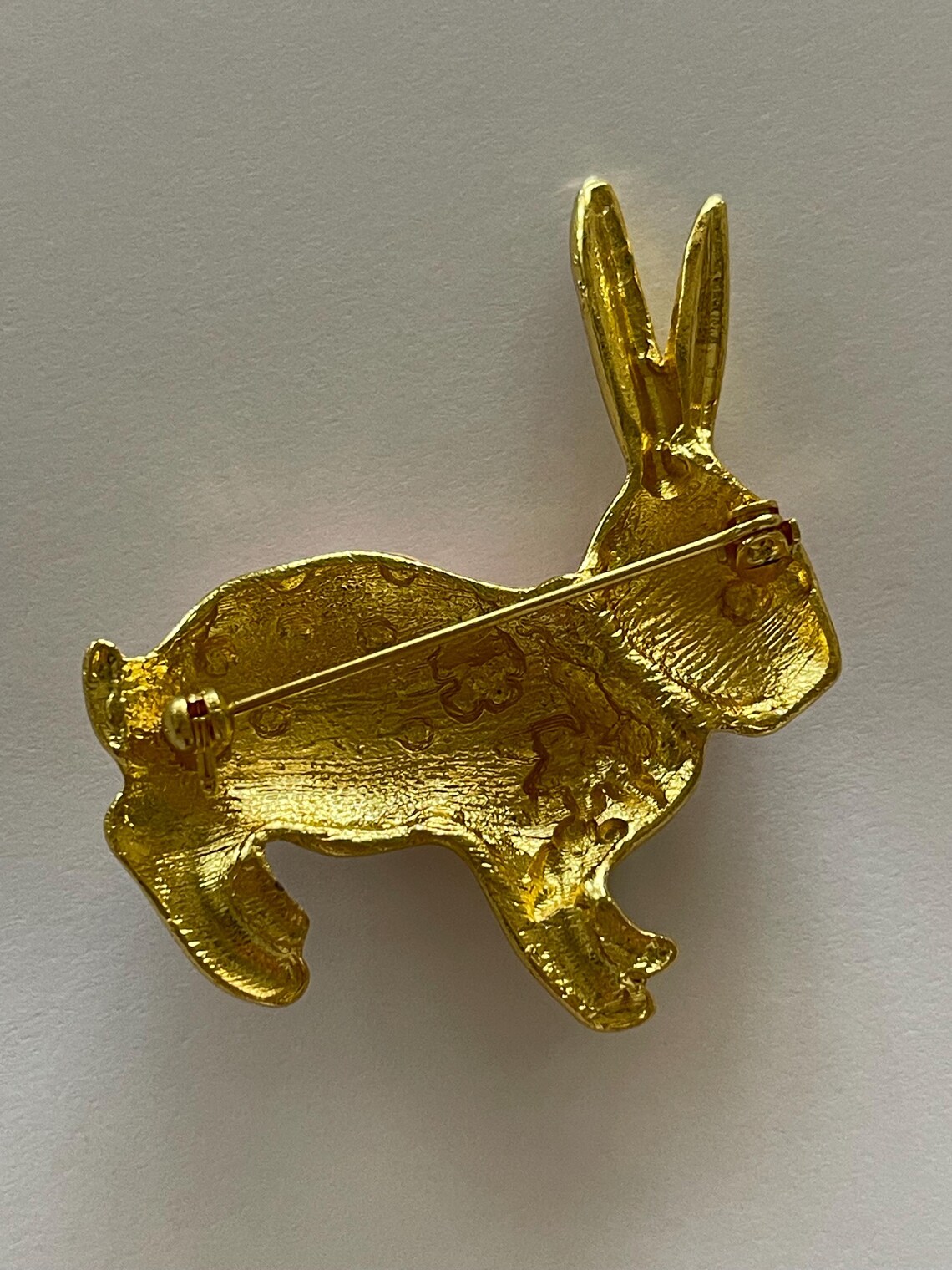 Bunny Rabbit Brooch Enamel With Little Rhinestones Pink White Easter ...