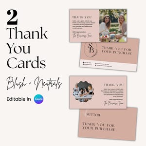 Modello di biglietto di ringraziamento, biglietto stampabile, download immediato, biglietto di gratitudine, modello di cancelleria, biglietto di auguri, download Canva