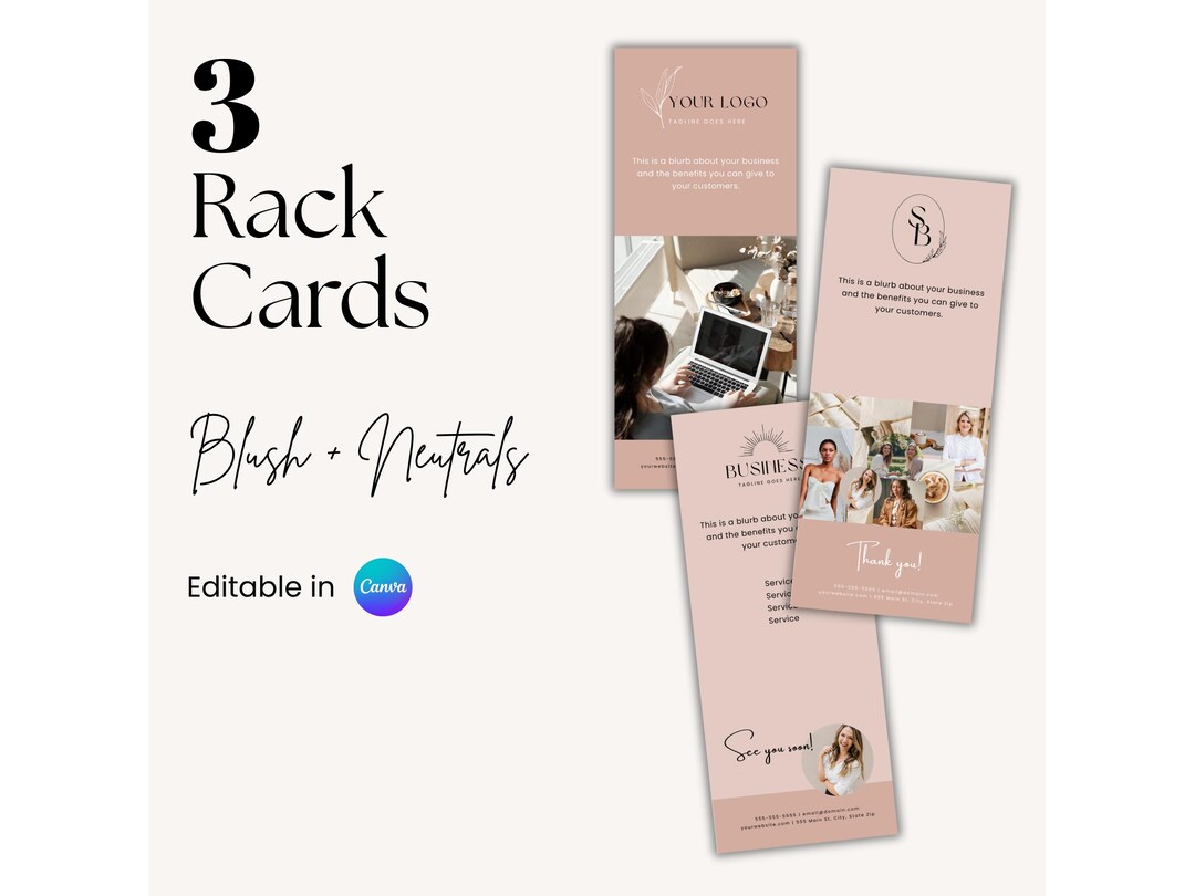 Editable Rack Card Template: DIY Business Promotion (canva, Printable ...