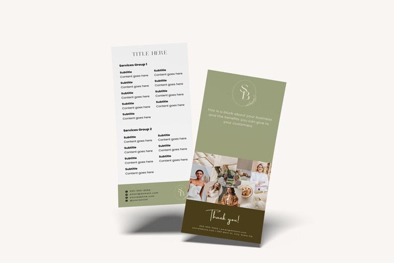 Self Promotion Rack Card Editable Rack Card Template: Business Promotion (canva PDF) - Etsy