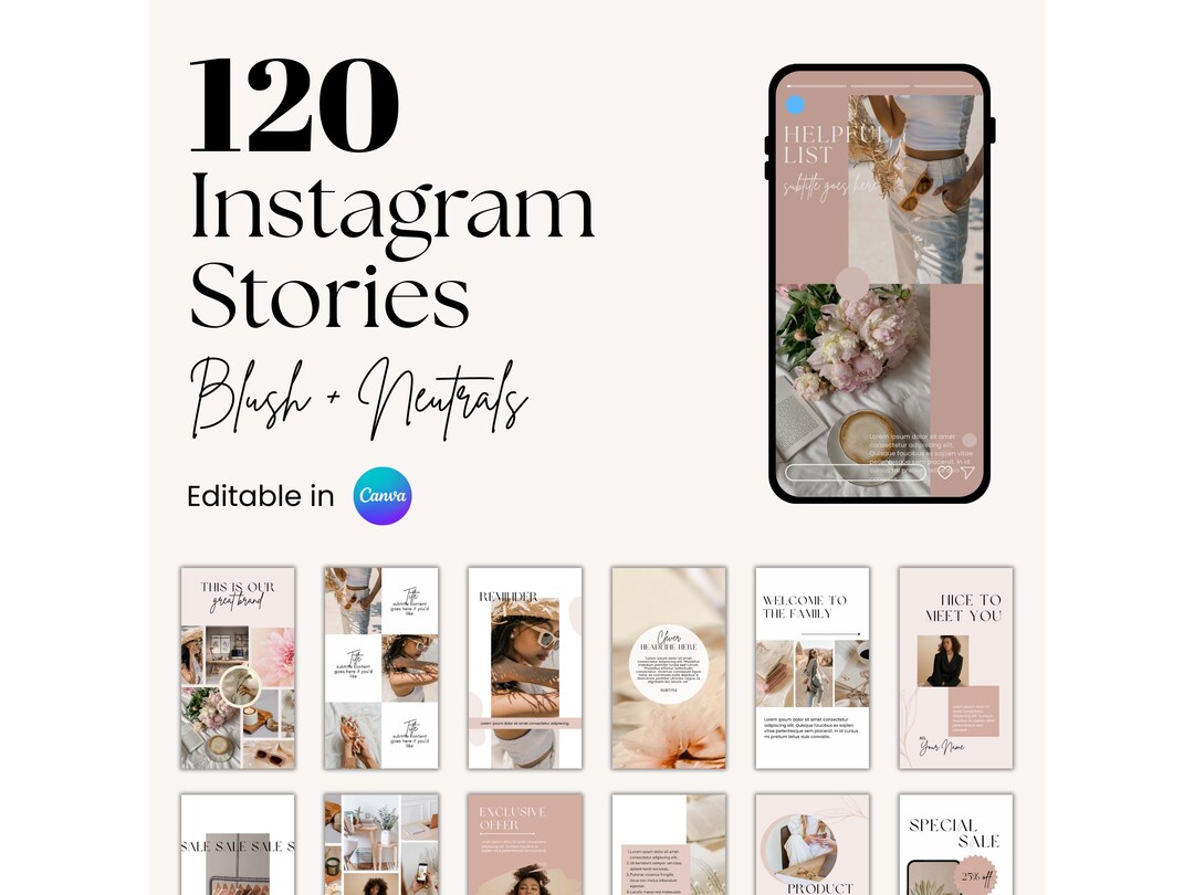 120 Business Instagram Stories Templates for Canva (digital Download ...
