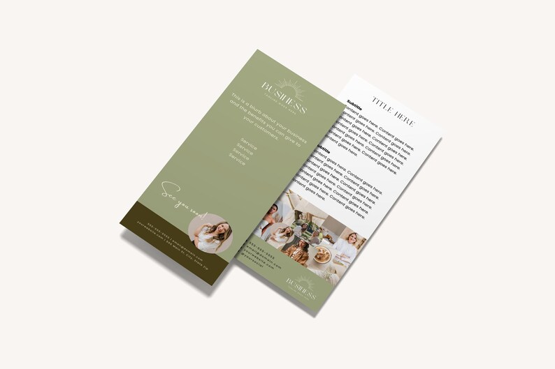 Self Promotion Rack Card Editable Rack Card Template: Business Promotion (canva PDF) - Etsy